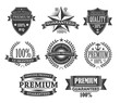 Premium quality product badges, guarantee labels