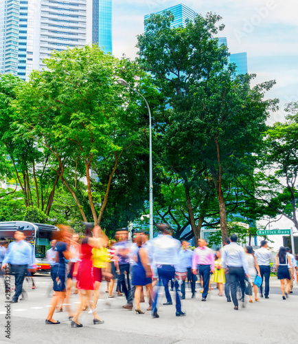 Cityscape, crowd, business ...
