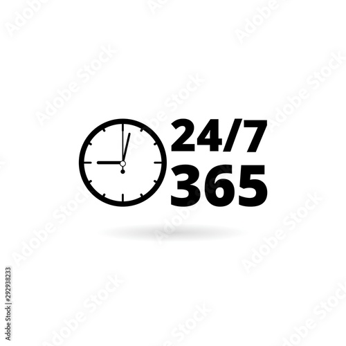 24 7 Hours And 365 Days Icon Any Time Working Service Or Support Symbol Wall Mural Sljubisa 24 7 Hours And 365 Days Icon Any Time Working Service Or Support Symbol Wall Mural Sljubisa