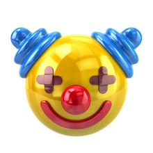 Smiling Clown 3d Illustration Isolated On White Background