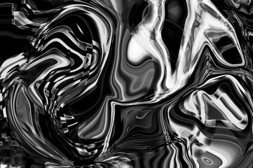 Fototapete - Psychedelic pattern / Monochrome abstract background of a psychedelic pattern.
