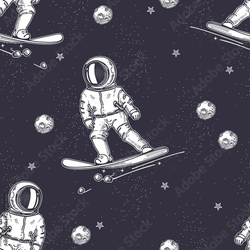 astronauta-jezdzi-na-snowboardzie-recznie-rysowana-grafika-wzor
