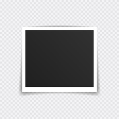 Wall Mural - vector photo frame mockup design. super set photo frame on sticky tape isolated on transparent backg