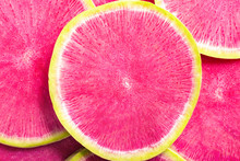 Sliced ​​watermelon Radish -food Vegetable Background