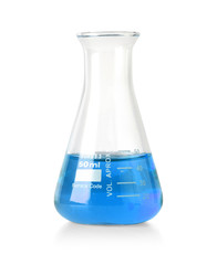 Wall Mural - flask with blue liquid