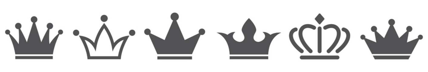 Wall Mural - crown icons collection. vector illustration
