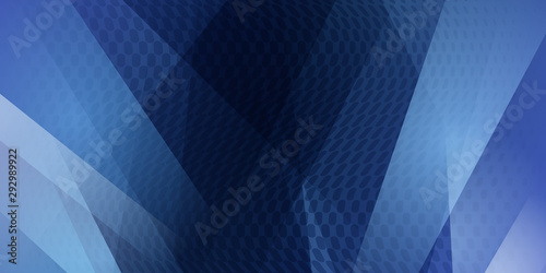 Abstract background of dots and intersecting lines in blue colors