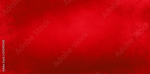 Red Christmas background with rough marbled texture grunge on borders, old vi...