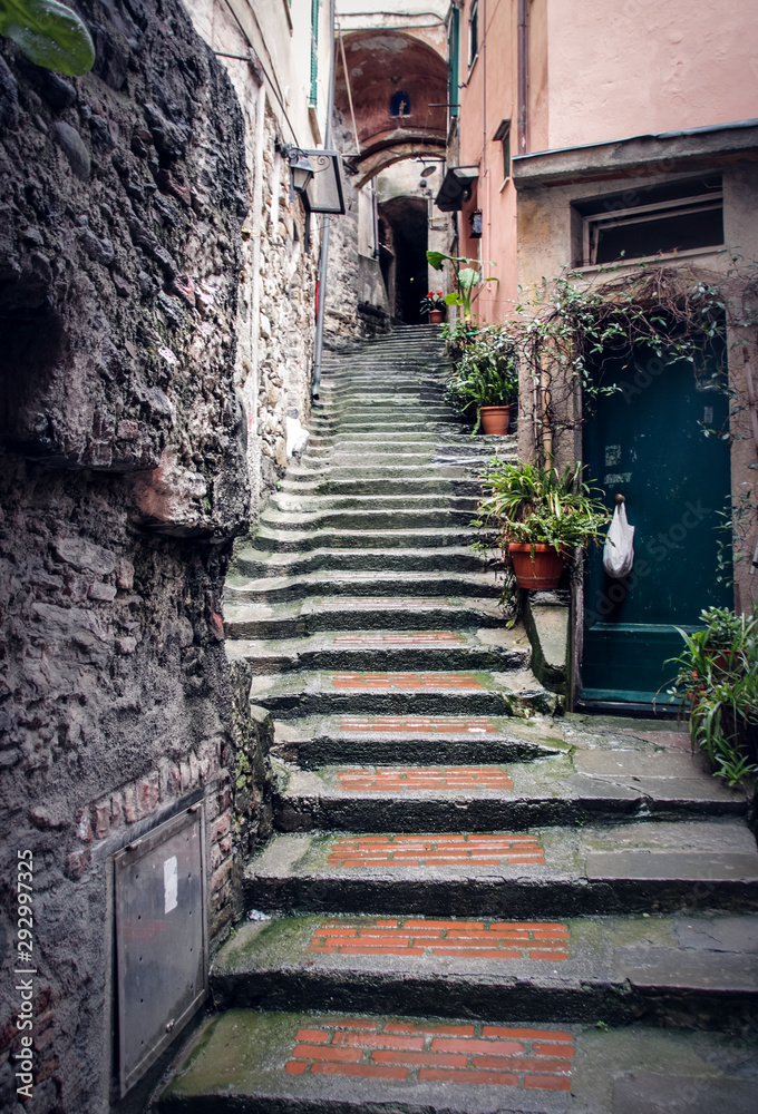 Paysage des Cinque Terre en Italie - obrazy, fototapety, plakaty 
