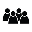 © pyty - 4 people icon. Group of persons. Simplified human pictogram. Modern simple flat vector icon