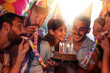 © ivanko80 - Group of friends celebrating birthday together