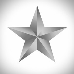 Wall Mural - black star isolated on white background.