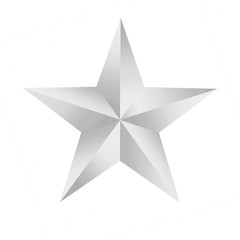 Wall Mural - gray star isolated on white background.