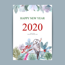 Vectors, Set Postcard For Background New Year Design
