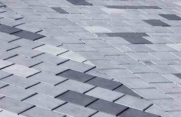 view of the square lined with decorative stone