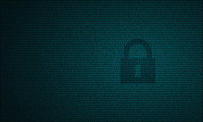 Poster - digital lock security dark