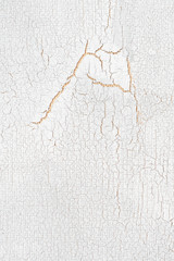 Wall Mural - White painted cracked wood texture