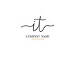 © D'Graphic Studio - I T IT Initial handwriting logo design with circle. Beautyful design handwritten logo for fashion, team, wedding, luxury logo.