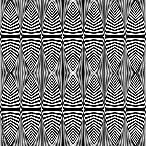 Seamless geometric op art pattern. Lines texture.