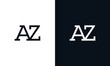 Minimalist line art letter AZ logo. This logo icon incorporate with two letter in the creative way.