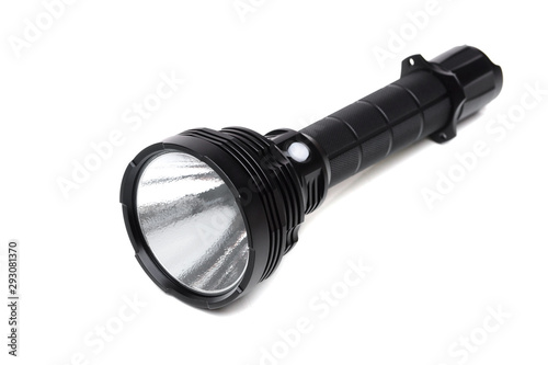 Fotomural LED torch isolated / Flashlight for camping