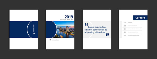 Wall Mural - Business cover design template vector. Template A4 for annual report catalog magazine flyer booklet brochure. Sample image with Gradient Mesh.