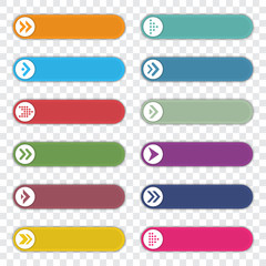 Fototapete - Set of number bullet point with arrows. Infographic elements template. Vector illustration