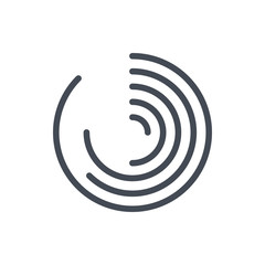 Poster - multi-level pie charts line icon. circle diagram vector outline sign.