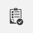 document check list logo template, document icon design, document aproved design illustration