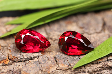 Poster - Red Gem Art and Decoration Gemstone RED RUBY