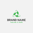 leaf icon vector illustration, leaf recycle logo design, eco logo design