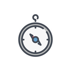 Poster - Compass color line icon. Navigation vector outline colorful sign.
