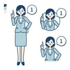 Wall Mural - simple suit business woman_Counting as 1