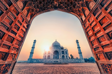 Wall Mural - Taj Mahal in sunrise light, Agra, India