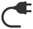 © Aha-Soft - Vector electrical cord flat icon. Vector pictogram style is a flat symbol electrical cord icon on a white background.