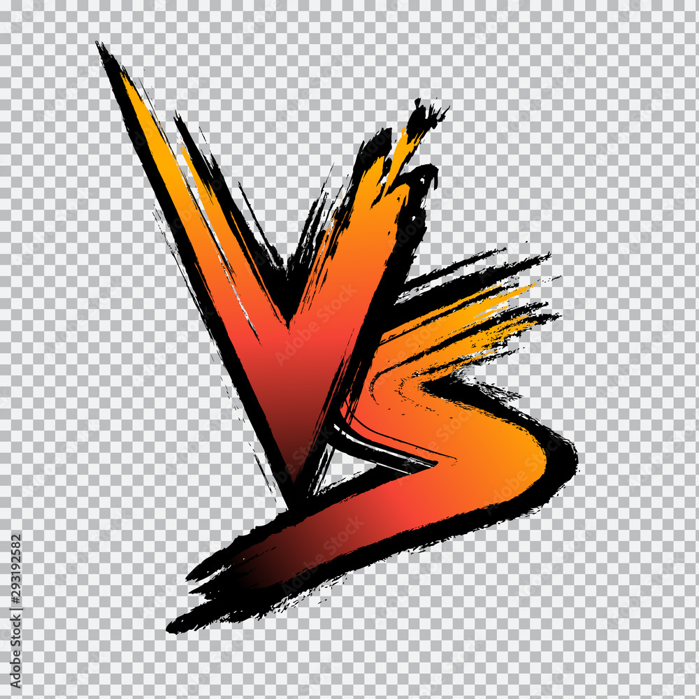 V.S. Versus letter logo. VS letters on transparent background. Vector ...