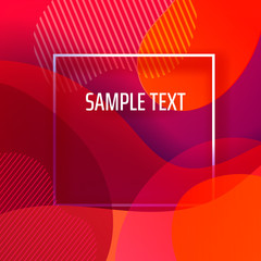 Leinwandbilder - White frame with colorful abstract geometric background. Eps10 vector design template with sample text