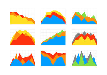 Poster - Graphic business ratings and charts collection. Infographic elements