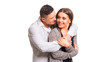 © Stavros - Close up millennial couple in love. Portrait of a couple planning a happy future. Holding couple