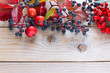 © Alusha - Autumn background with  berries, apples and leaves
