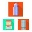 © pandavector - Isolated object of municipal and center sign. Collection of municipal and estate stock symbol for web.