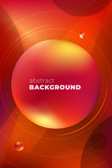 Canvas Print - red vertical liquid color background design. fluid gradient banner with minimal shapes composition. 