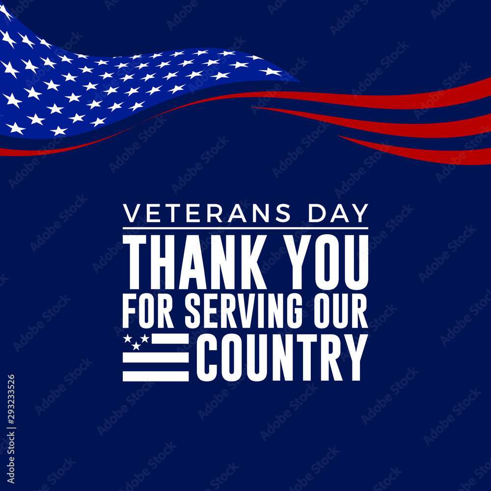 Modern Veterans Day Celebration Background Header Banner Blue and Red Color For Personal and all Business Company with High end Look - obrazy, fototapety, plakaty 