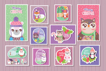 Happy Merry Christmas Tags Collection