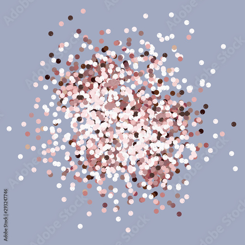 Pink sequins background. Pink gold confetti. Tableau sur Toile
