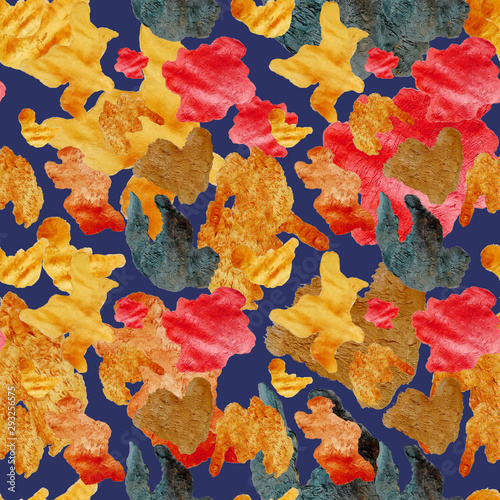 Seamless pattern with cow spots. Abstract fashion texture.