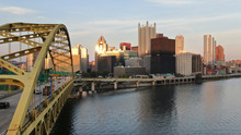 Pittsburgh's Skyline And The Fort Pitt Bridge