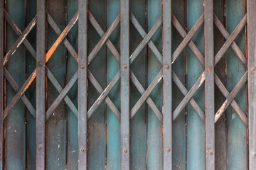 Wall Mural - Old and dirty steel sliding doors . texture background