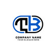 © MUCHAMMAD - TK initial letters looping linked oval elegant logo blue, black