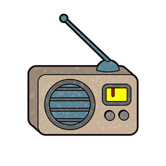 Poster - radio design vector with texture. retro style color